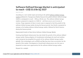 Software Defined Storage Market