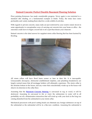 Stained Concrete Perfect Durable Basement Flooring Solution