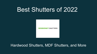 Woodcraft Shutters - Best Shutters of 2022 Hardwood shutters, MDF Shuttres, and More