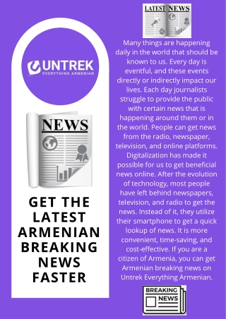 Get the Latest Armenian Breaking News Faster