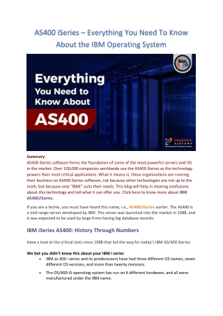 AS400 iSeries – Everything You Need To Know About the IBM Operating System