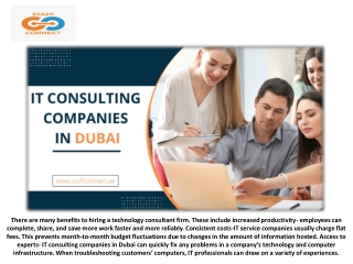 IT Consulting Companies In Dubai