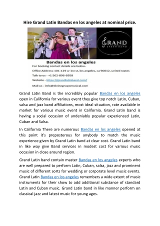 Bandas en los angeles