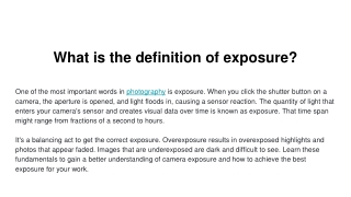 What is the definition of exposure_