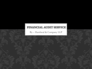 Get Financial Auditor Advisory Expert at Harshwal & Company LLP