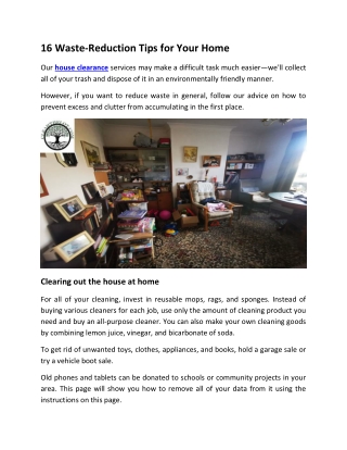 16 Reducing Waste Tips for Your Home