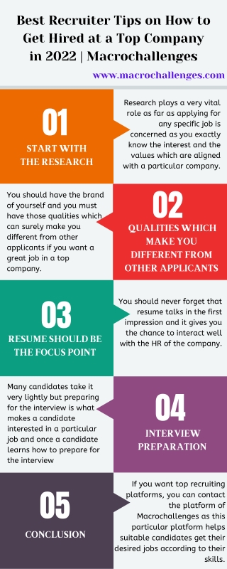 Best Recruiter Tips on How to Get Hired at a Top Company in 2022  Macrochallenges