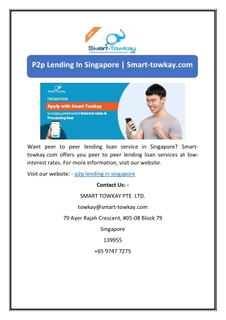 P2p Lending In Singapore | Smart-towkay.com