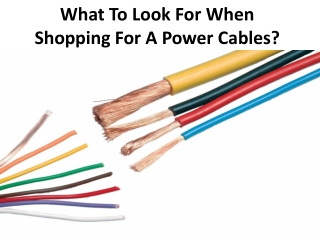 3 points to consider before you think of buying power cable