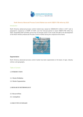 North America Advanced Process Control Market size worth US$574.789 million by 2023