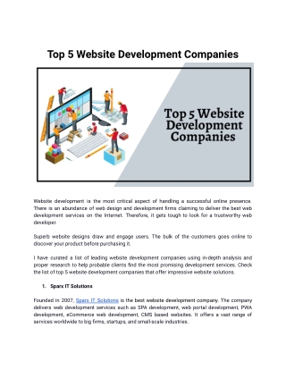 Top 5 Website Development Companies