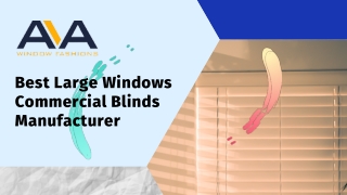 Best Large Windows Commercial Blinds Manufacturer in GTA