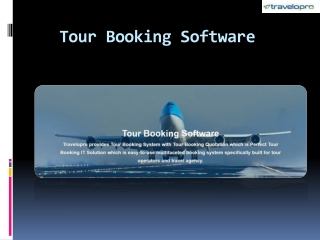 Tour Booking Software