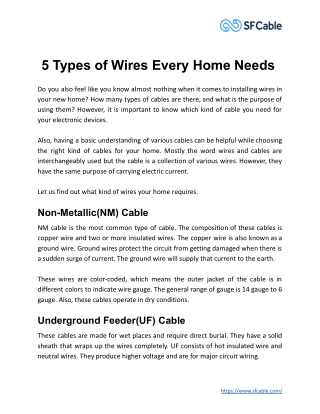 5 Types of Wires Every Home Needs
