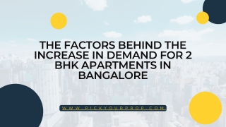 The factors behind the increase in demand for 2 BHK apartments in Bangalore
