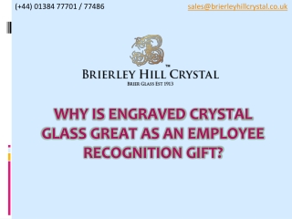 Why is engraved crystal glass great as an employee recognition gift?