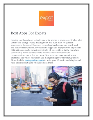 Best Apps For Expats
