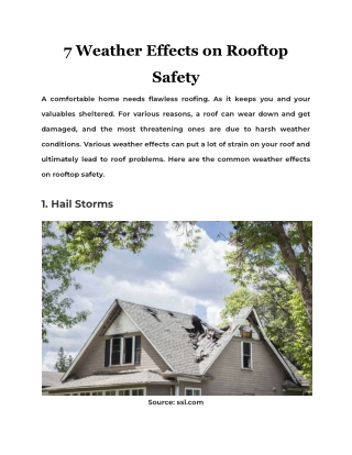 7 Weather Effects on Rooftop Safety