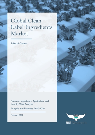 Global Clean Label Ingredients Market