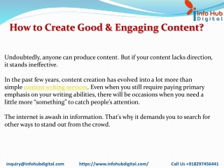 How to Create Good and Engaging Content