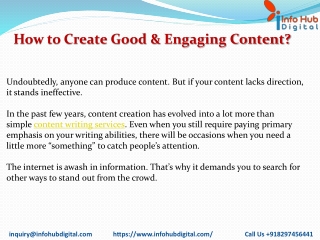How to Create Good and Engaging ContentPDF