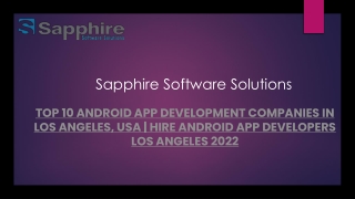 Top 10 Android App Development Companies in Los Angeles, USA | Hire Android App