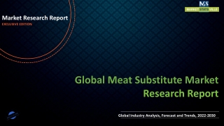 Meat Substitute Market Growing Geriatric Population to Boost Growth 2030