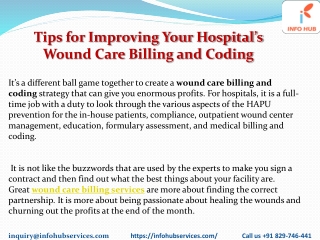 Tips To Improve yourHospital Wound Care Billing and coding