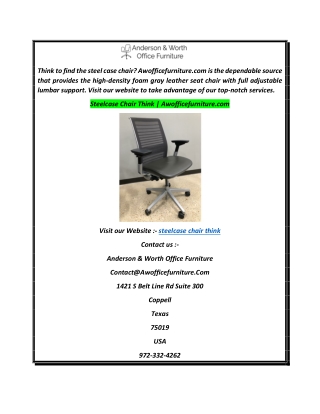 Steelcase Chair Think  Awofficefurniture.com