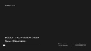 Different Ways to Improve Online Catalog Management
