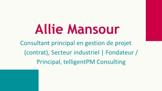 Allie Mansour - Une personne très optimiste de Montréal, Canada