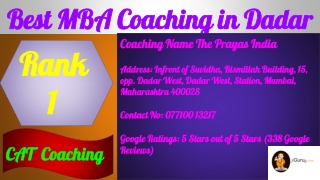 Top CAT  Coaching  in Dadar