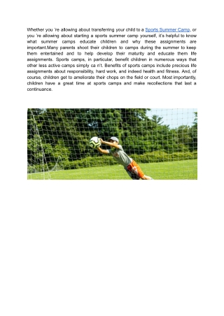 Sports Summer Camp