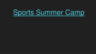 Sports Summer Camp