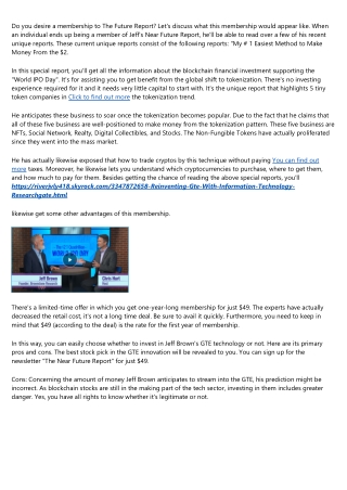 What's Jeff Brown's $2.1 Quadrillion “World Ipo Day” About?