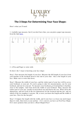 The 3 Steps For Determining Your Face Shape