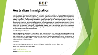 Australian Immigration