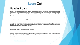 Payday Loans