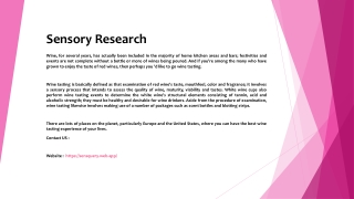 Sensory Research