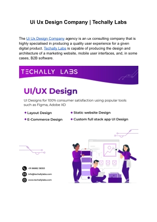 Ui Ux Design Company | Techally Labs