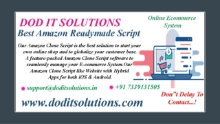 Readymade Amazon Clone System - DOD IT SOLUTIONS
