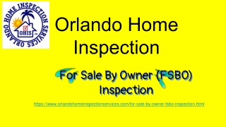 For Sale By Owner (FSBO) Inspection