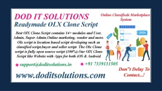 Readymade OLX Clone System - DOD IT SOLUTIONS