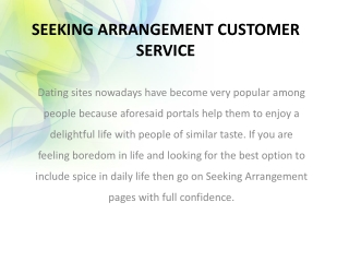 SEEKING ARRANGEMENT CUSTOMER SERVICE 2