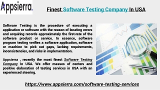 Finest Software Testing Company In USA