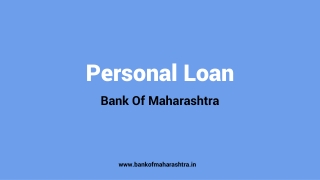 Personal Loan | Instant Personal Loan Maha Bank