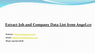 Extract Job and Company Data List from Angel.co