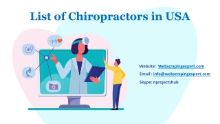 List of Chiropractors in USA