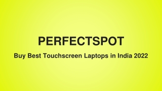 10 Best Touchscreen Laptops In India 2022