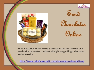 Chocolates Online Delivery - Cakeflowersgift